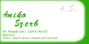 aniko szerb business card